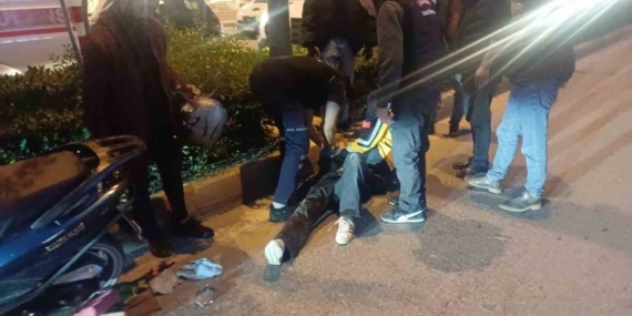 Kaza yaptığı motosikletini yaptıramadan tekrar kaza yaptı, yerde yaralı halde derdini anlattı