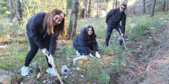 Kazdağlarında Bal Ormanına üniversiteli desteği