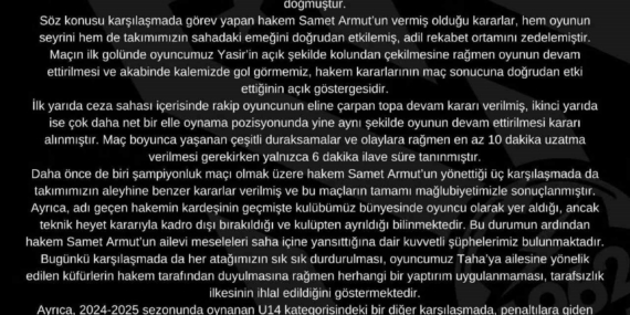 Kocasinan Şimşekspor’dan sert açıklama: "Bu hakemi maçlarımıza istemiyoruz"