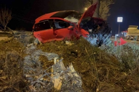 Kontrolden çıkan araç ağacın üzerine çıktı: 1 ağır yaralı