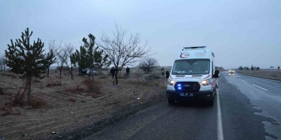 Kontrolden çıkan hafif ticari araç takla attı: 1 yaralı