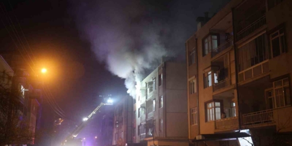 Konya’da apartman dairesinde korkutan yangın