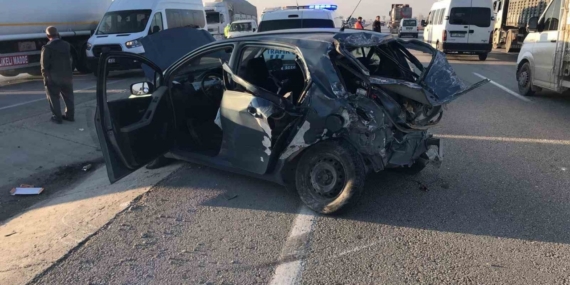 Konya’da üç araçlı zincirleme kaza: 1 yaralı