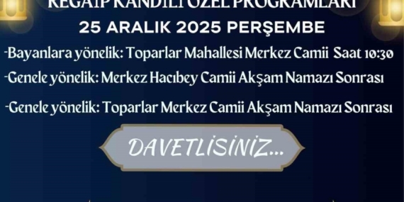 Köyceğiz’de Regaip Kandili nedeniyle özel programlar düzenlenecek