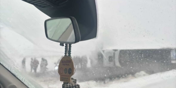 Kurtalan’da devrilen kamyonun sürücüsü yaralandı