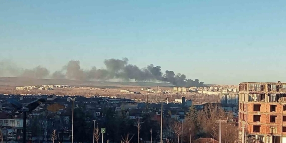 Kütahya’da şantiye yangını