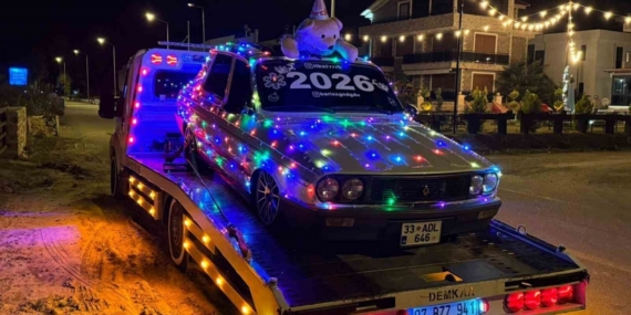 LED ışıklarla süslenen Toros dikkat çekti