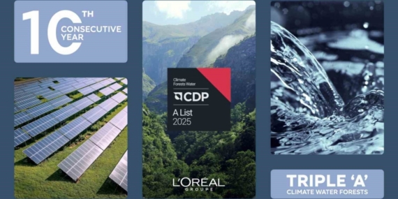 L’Oréal Grup, CDP’den üst üste 10’uncu kez üç ’A’ notunu aldı