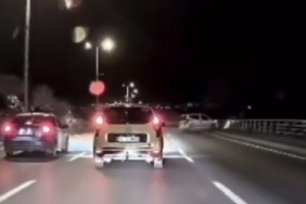 Makas atan otomobil kazaya neden oldu