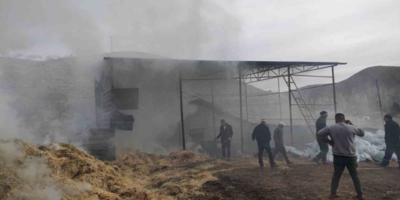 Malatya’da besi çiftliğinde yangın