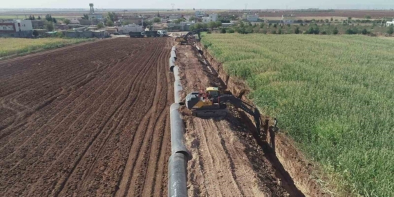 Mardin’de 2. kademe içme suyu isale hattında çalışmalar devam ediyor