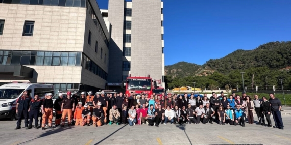 Marmaris Devlet Hastanesi’nde gerçeğini aratmayan tatbikat