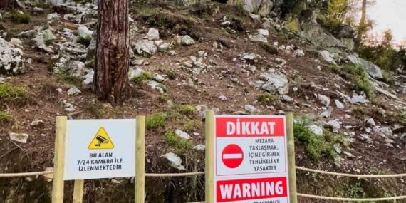 Marmaris Ticaret Odası’ndan 2 bin yıllık kaya mezarlarına kameralı koruma desteği