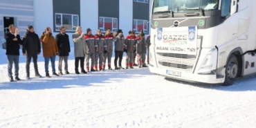 Melikgazi’nin yardım tırı dualarla Gazze’ye uğurlandı