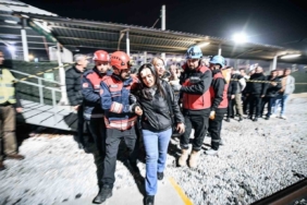 Menemen İZBAN İstasyonu’nda deprem ve kaza tatbikatı