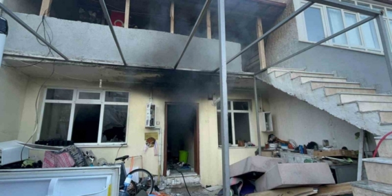 Menteşe’de ev yangını: 1 gözaltı