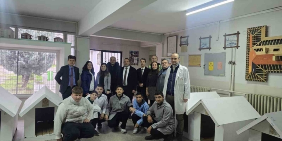 Meslek liselilerden sokak hayvanlarına kulübe desteği