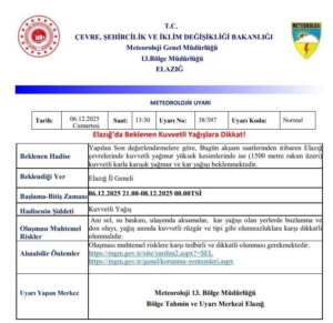Meteorolojiden 5 il için kuvvetli yağış uyarısı