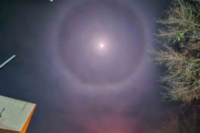 Muratlı semalarında ‘Ay Halesi’ görüldü