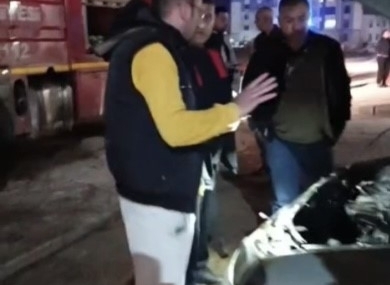 Osmaniye’de park halindeki otomobilde yangın