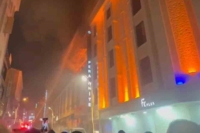 Otelin restoranında korkutan yangın