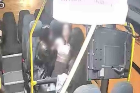 Otobüs şoförlerinin duyarlılığı araç içi kamerasına yansıdı