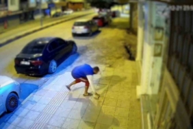 Park halindeki 6 araç ve 4 iş yerinin camlarını taşla kıran alkollü şahıs tutuklandı