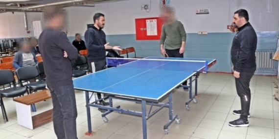 Patnos Açık Ceza İnfaz Kurumu’nda masa tenisi turnuvası düzenlendi
