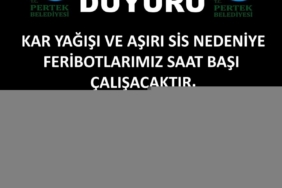 Pertek ve Çemişgezek feribotlarına kar ve sis engeli