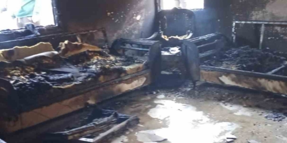 Reyhanlı’da yanan ev kullanılmaz hale geldi