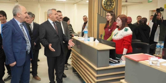 Rize protokolünden yeni yıla çalışarak girenlere ziyaret