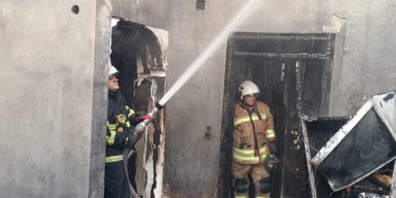 Samandağ’da ev yangını