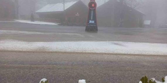 Samanlı Dağları’nın zirvesinde kar yağışı devam ediyor