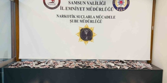 Samsun’da 10 bin adet uyuşturucu hap ele geçirildi