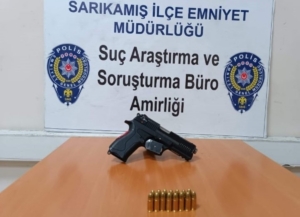 Sarıkamış’ta silah ele geçirildi