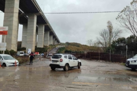 Sarıyer’de Kilyos tüneli inşaatında yağış nedeniyle yol çöktü