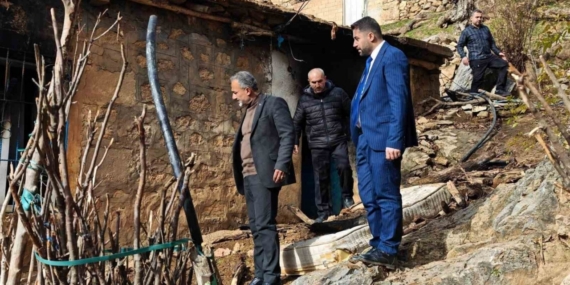 Sason’da yangın mağduru aileye destek