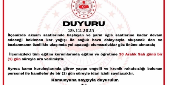 Şavşat’ta kar yağışı nedeniyle eğitime 1 gün ara verildi