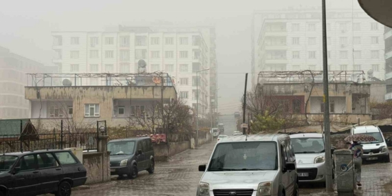 Siirt’te sis ve sağanak yağış etkili oldu