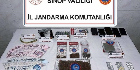 Sinop’ta jandarmadan uyuşturucu tacirlerine darbe