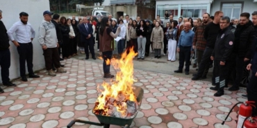Sinop’ta yangın tatbikatı gerçeğini aratmadı