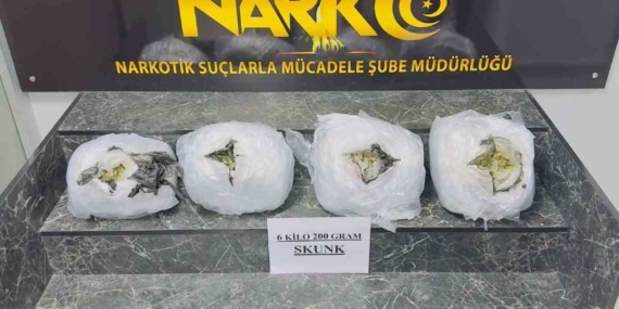 Şırnak’ta 6 kilo 200 gram skunk ele geçirildi