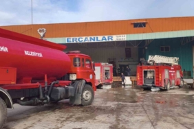 Soğuk hava  deposundaki yangın paniğe neden oldu