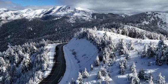 Sürücülerin korkulu rüyası Tersun Dağı’nda kartpostallık görüntüler