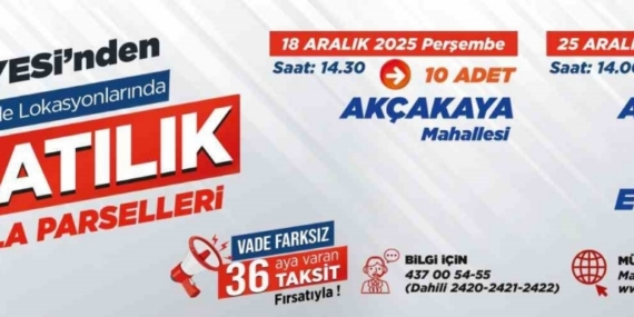 Talas Belediyesi’nden villa parseli fırsatı