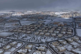 Tarihi Hasankeyf’te kar manzaraları