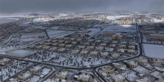 Tarihi Hasankeyf’te kar manzaraları