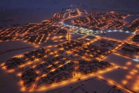 Tarihi Hasankeyf’te masalsı kar manzaraları