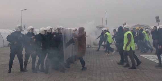 Taşlı sopalı toplumsal olaylara karşı gerçeğini aratmayan müdahale tatbikatı