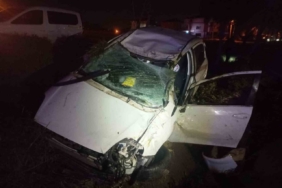 Tekirdağ’da alkollü sürücü su kanalına uçtu